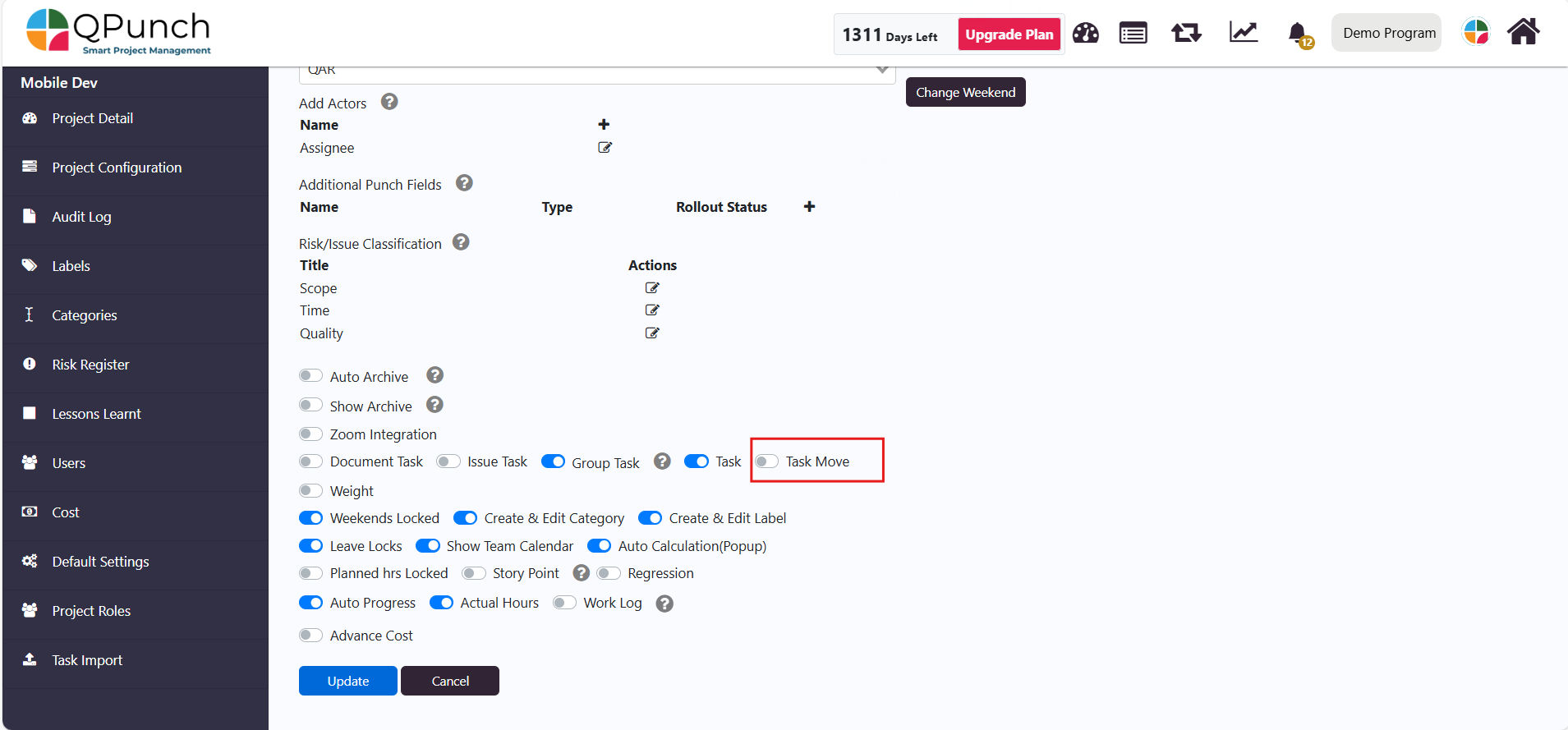 Project Configuration Settings – Part 1