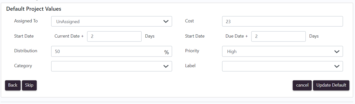 Creating a new Project using a Wizard? - QPunch Project Management Software