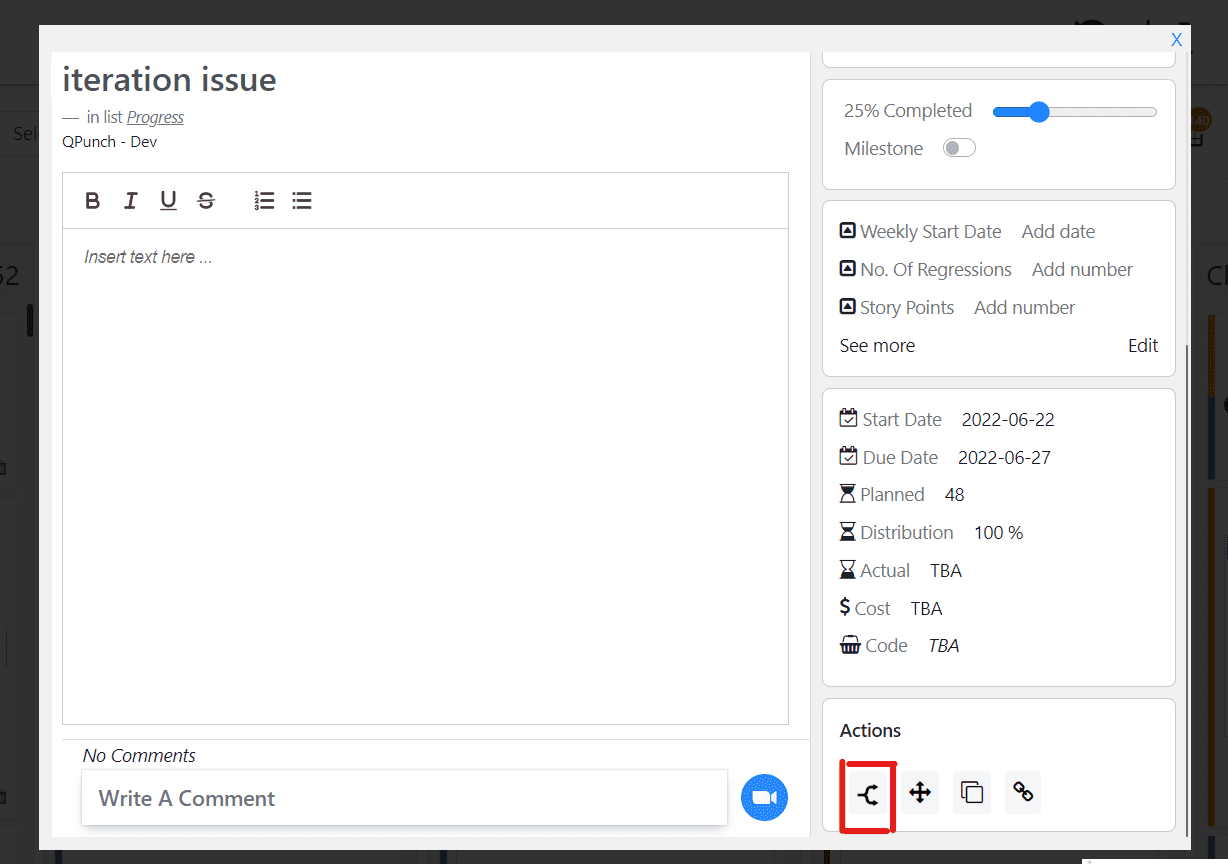 Split Task - QPunch Project Management Software