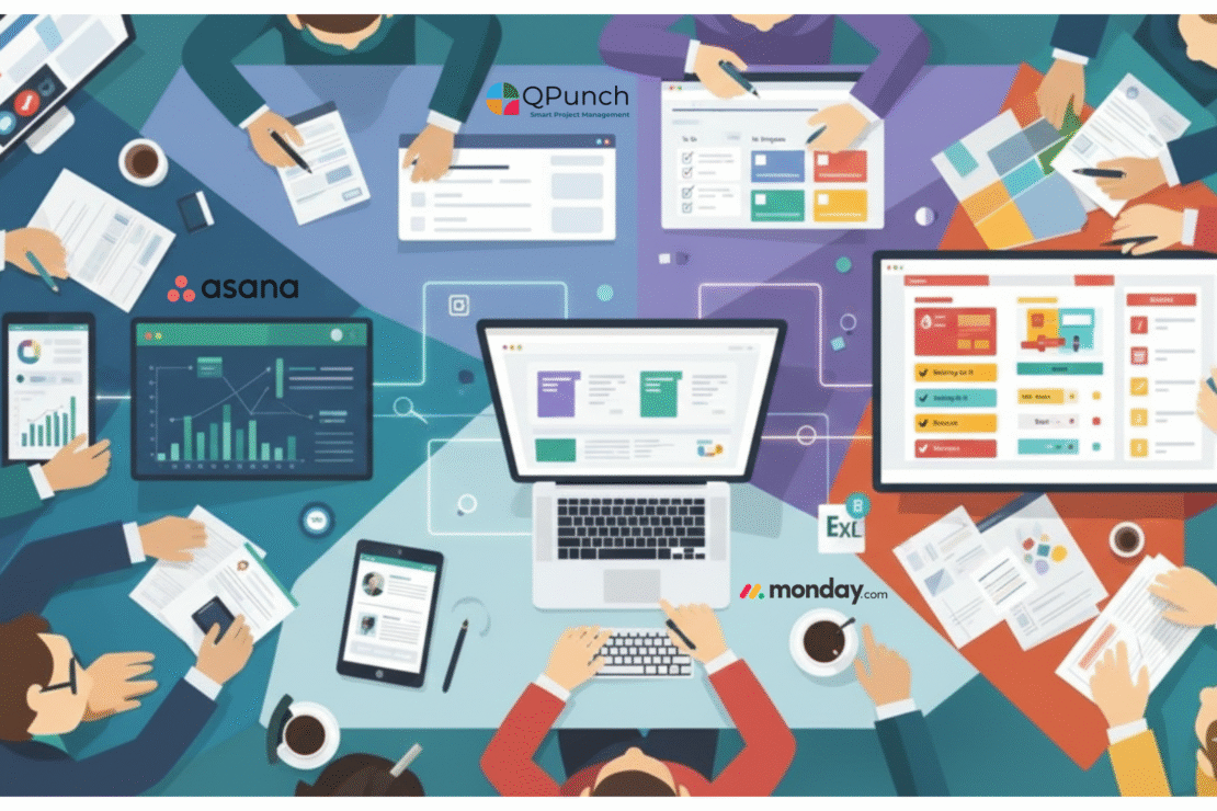  Comparative Analysis: QPunch vs Asana vs Monday.com 